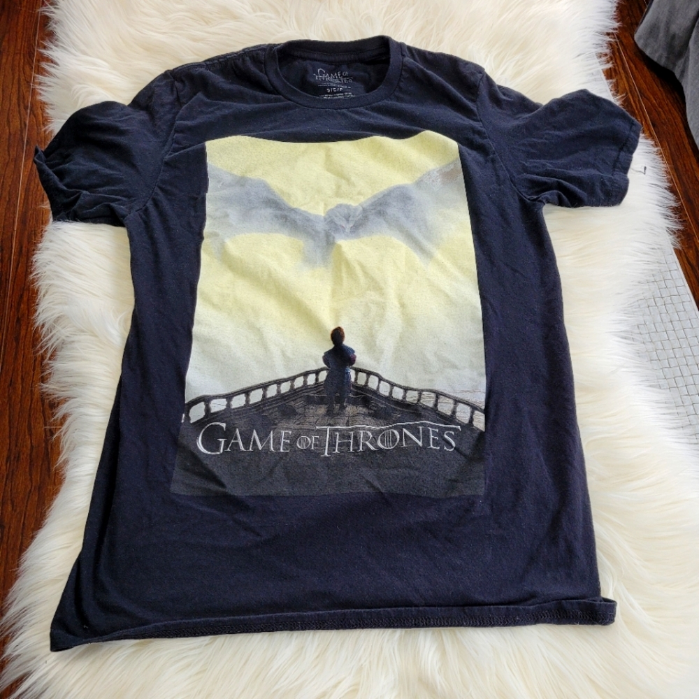 Game of Thrones Black Glow in the Dark Unisex Short Sleeve T-Shirt Youth Small
